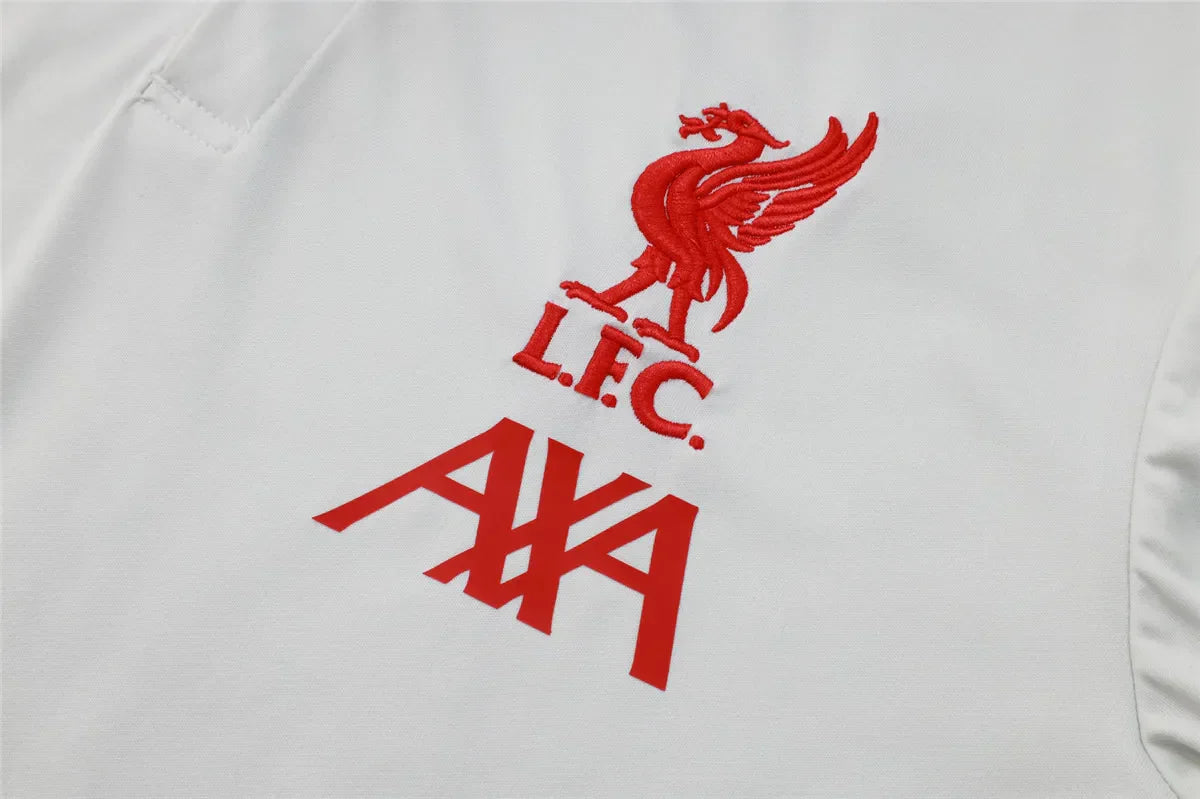 Camisa Liverpool 2025/26 Cinza Claro - Edição Polo