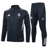 Agasalho Real Madrid 2025/26 Cinza Escuro - Com Ziper
