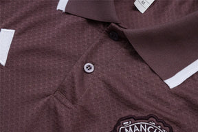 Camisa Manchester United 2025/26  Cinza Arroxeado - Edição Polo