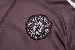 Agasalho Manchester United 2025/26 Cinza Arroxeado - Com Fecho