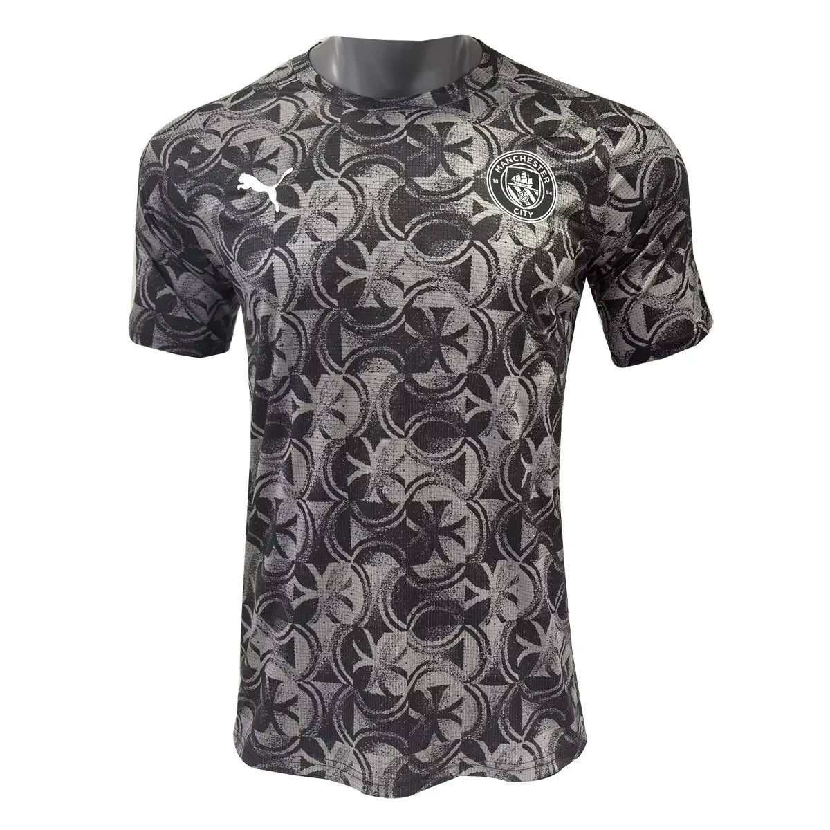 Camisa Manchester City 2025/26 Edição Treino Cinza / Preto - Versão Torcedor