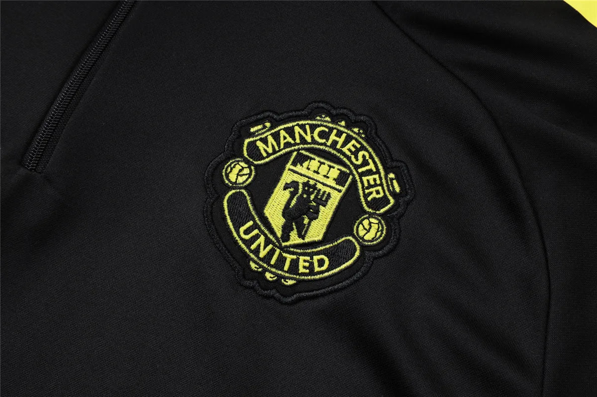 Agasalho Manchester United 2025/26 Preto - Com Fecho