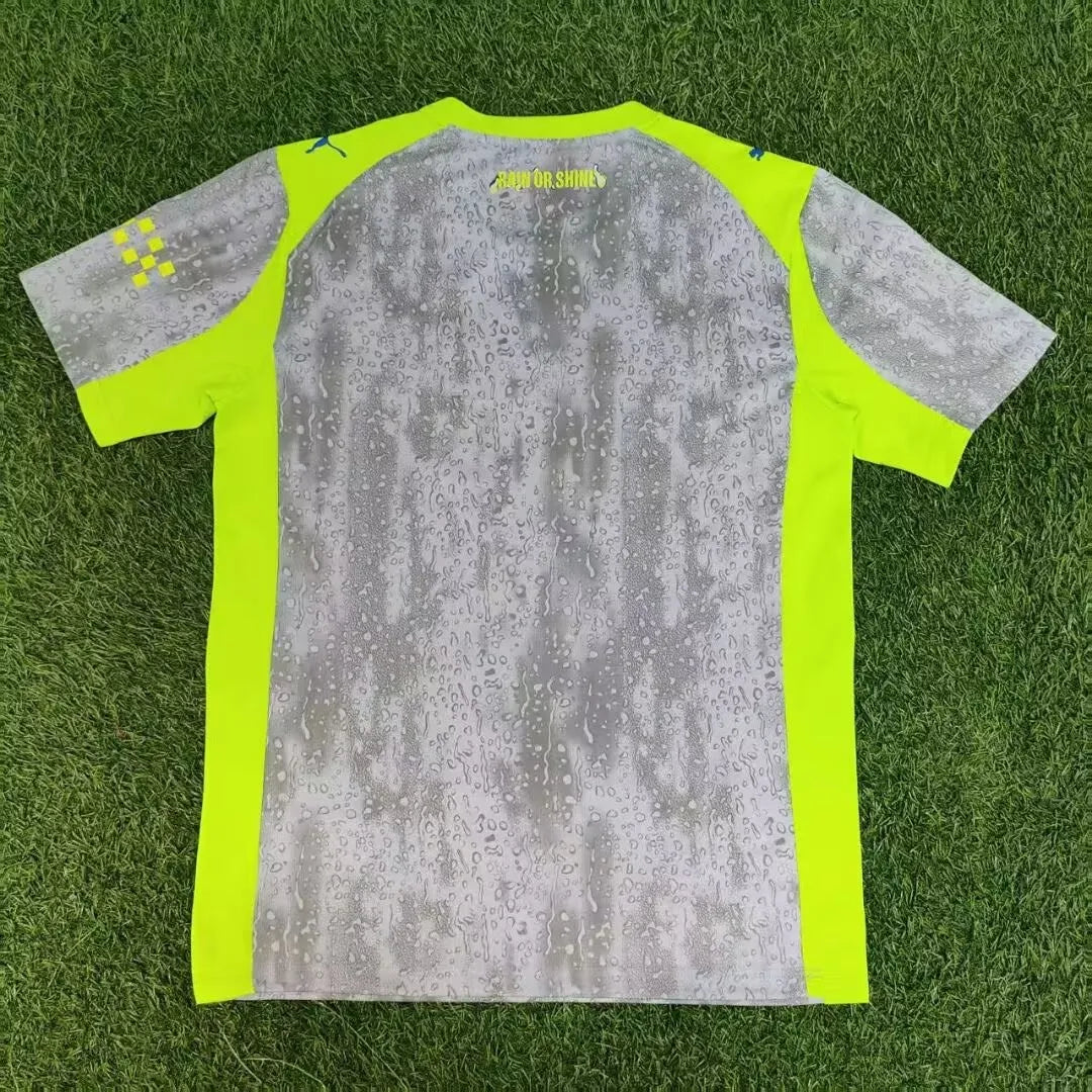 Camisa Manchester City 2025/26 Edição Treino Cinza / Verde - Versão Torcedor