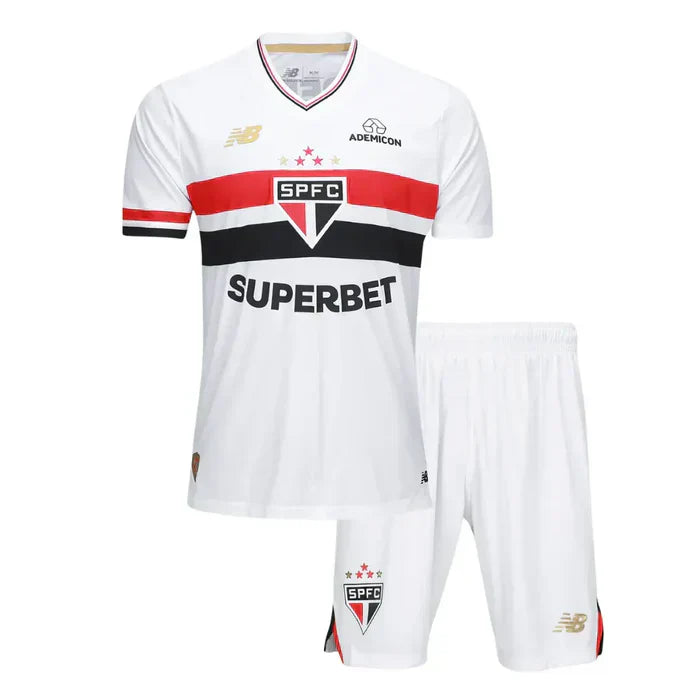 Camisa São Paulo Home 2025 Kit Kids