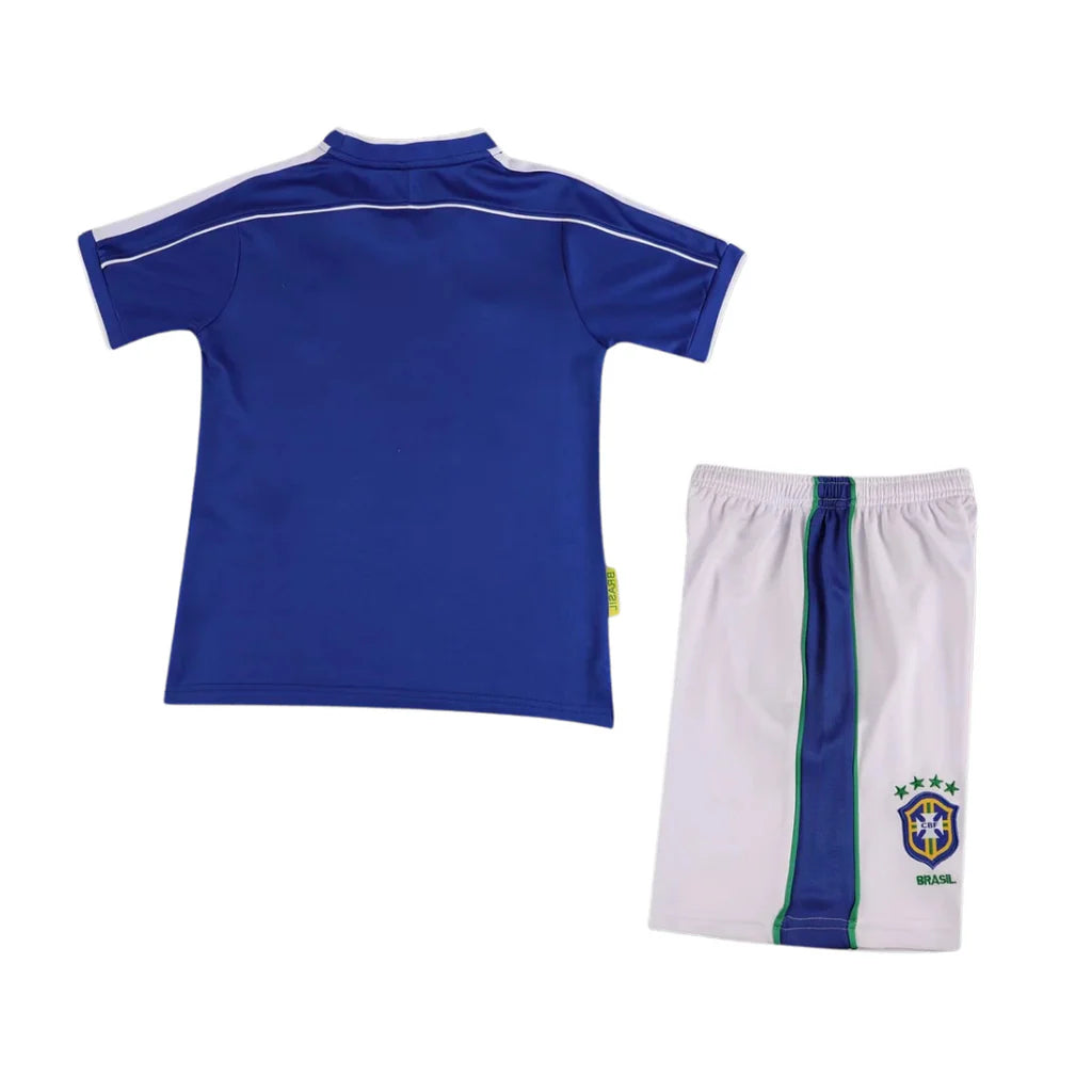 Camisa Brazil Away 1998 Retro - Kit Kids