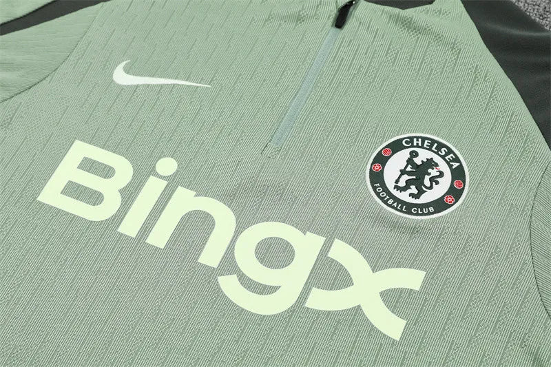 Agasalho Chelsea 2025/26 Verde Claro - Com Fecho