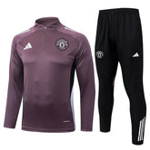 Agasalho Manchester United 2025/26 Cinza Arroxeado - Com Fecho