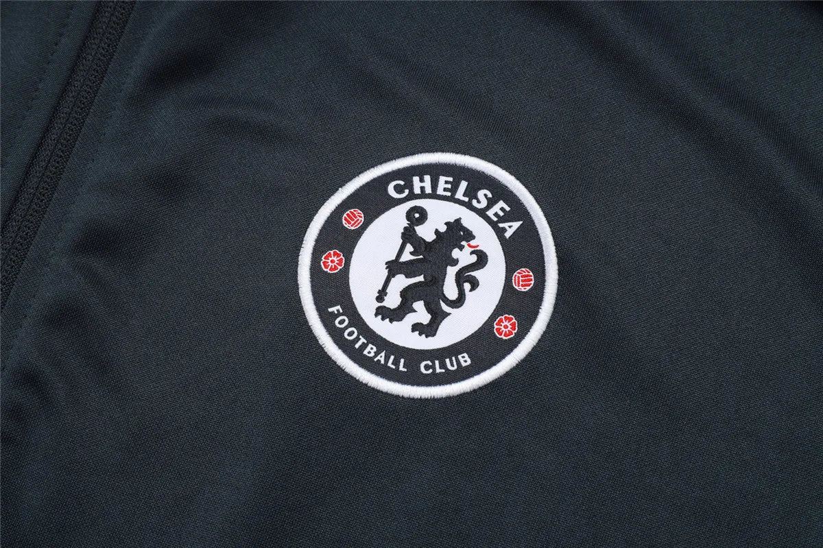 Agasalho Chelsea 2025/26 Cinza Escuro - Com Ziper