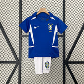 Camisa Brazil Away 2002 Retro - Kit Kids