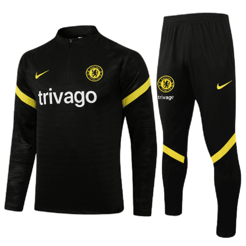 Agasalho Chelsea 21/22 Preta - Com Fecho