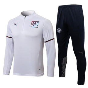 Agasalho Manchester City 21/22 Branca - Com Fecho