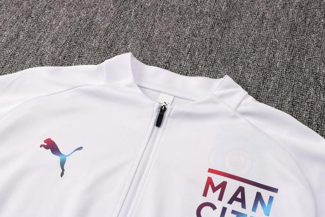 Agasalho Manchester City 21/22 Branca - Com Fecho