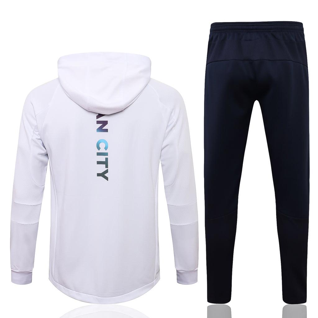 Agasalho Manchester City 21/22 Branco - Com Capuz