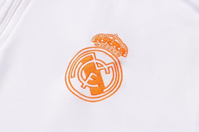 Agasalho Real Madrid 21/22 Branco - Com Fecho