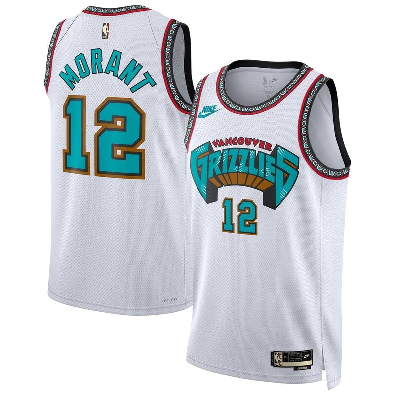 Ja Morant Memphis Grizzlies Unisex 2024/25 NBA Jersey - Branco - Classic Edition