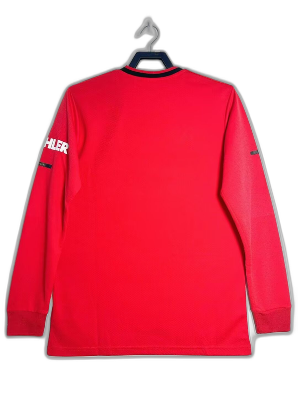 Camisa Manchester United 19/20 I Home - Versão Retrô Manga Longa