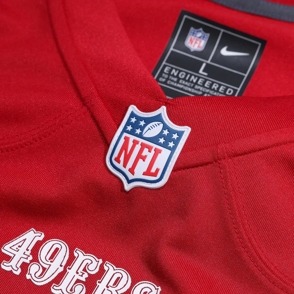 San Francisco 49ers Christian McCaffrey #23 NFL Game Jersey - Vermelho